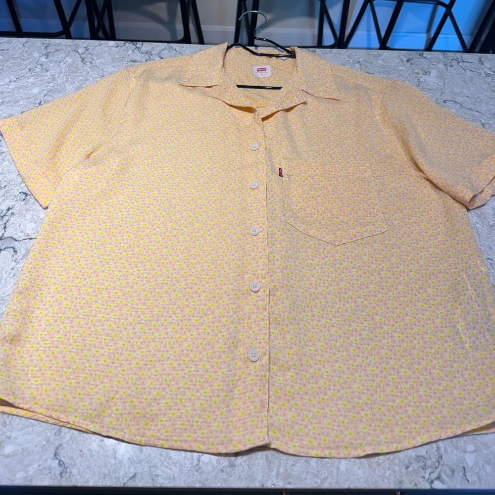 Levi's Light Yellow Patterned Shirt